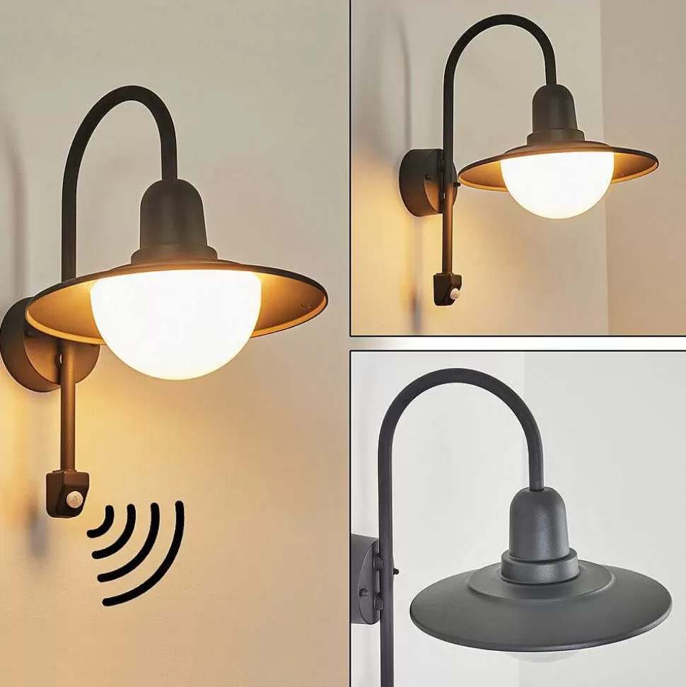hofstein Lampes Extérieures Avec Detecteur>Applique Murale D'Exterieur Pohei Anthracite, 1 Lumiere, Detecteur De Mouvement