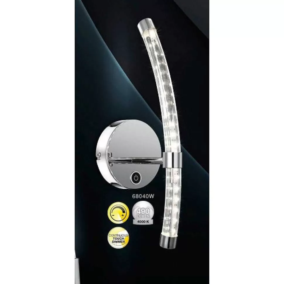 Luminaires Globo Lighting Lampes Designers>Applique Murale Hyperion Chrome, 1 Lumiere