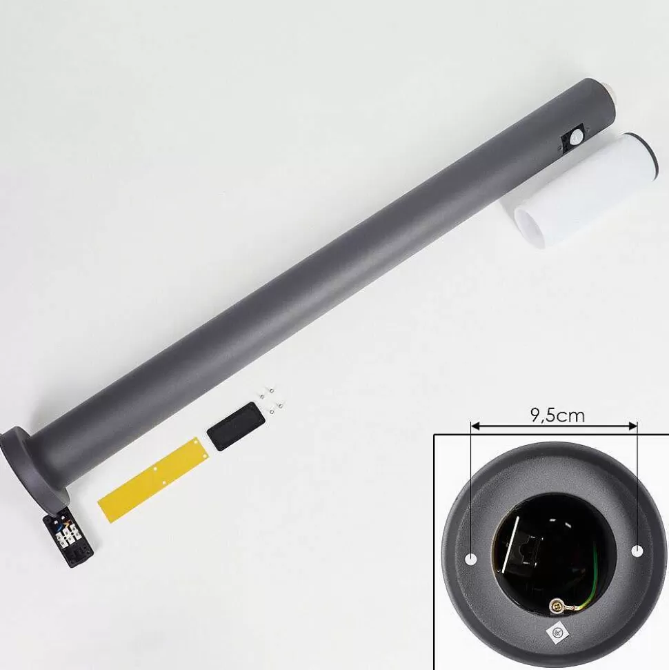 hofstein Lampes Extérieures Avec Detecteur>Borne Lumineuse Caserta Anthracite, 1 Lumiere, Detecteur De Mouvement