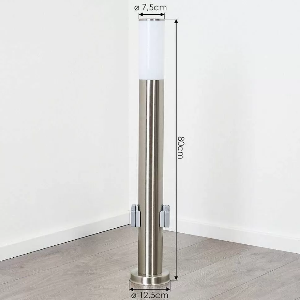 hofstein Balises Lumineuses>Borne Lumineuse Caserta Nickel Mat, 1 Lumiere