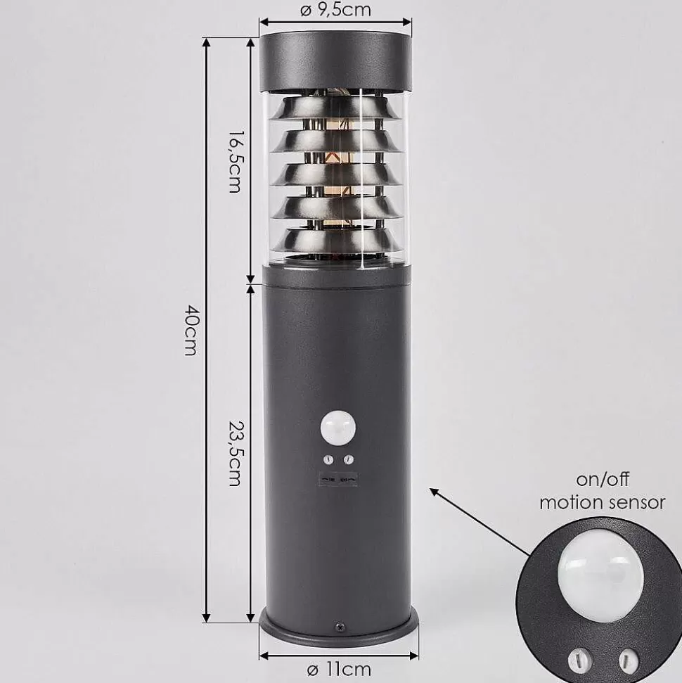 hofstein Lampes Extérieures Avec Detecteur>Borne Lumineuse Dakar Anthracite, 1 Lumiere, Detecteur De Mouvement