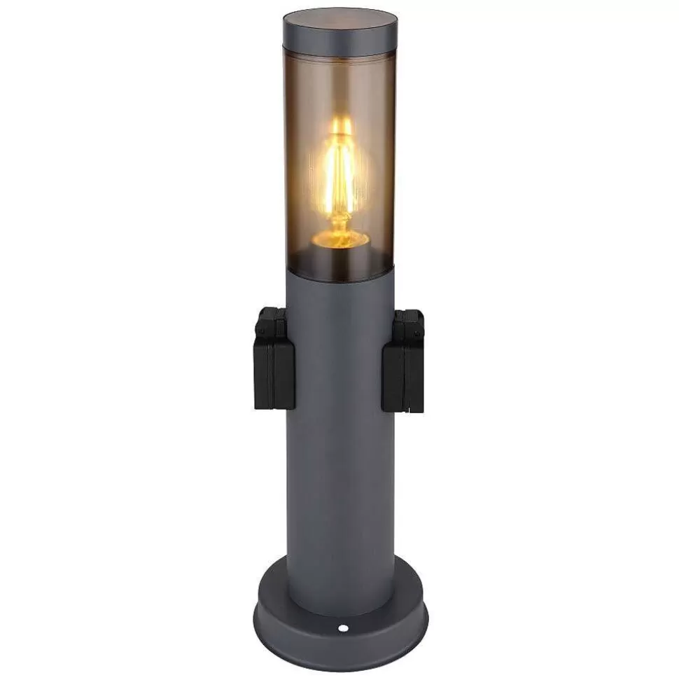 Luminaires Globo Lighting Luminaires Extérieurs Avec Prise>Borne Lumineuse Globo Boston Anthracite, 1 Lumiere