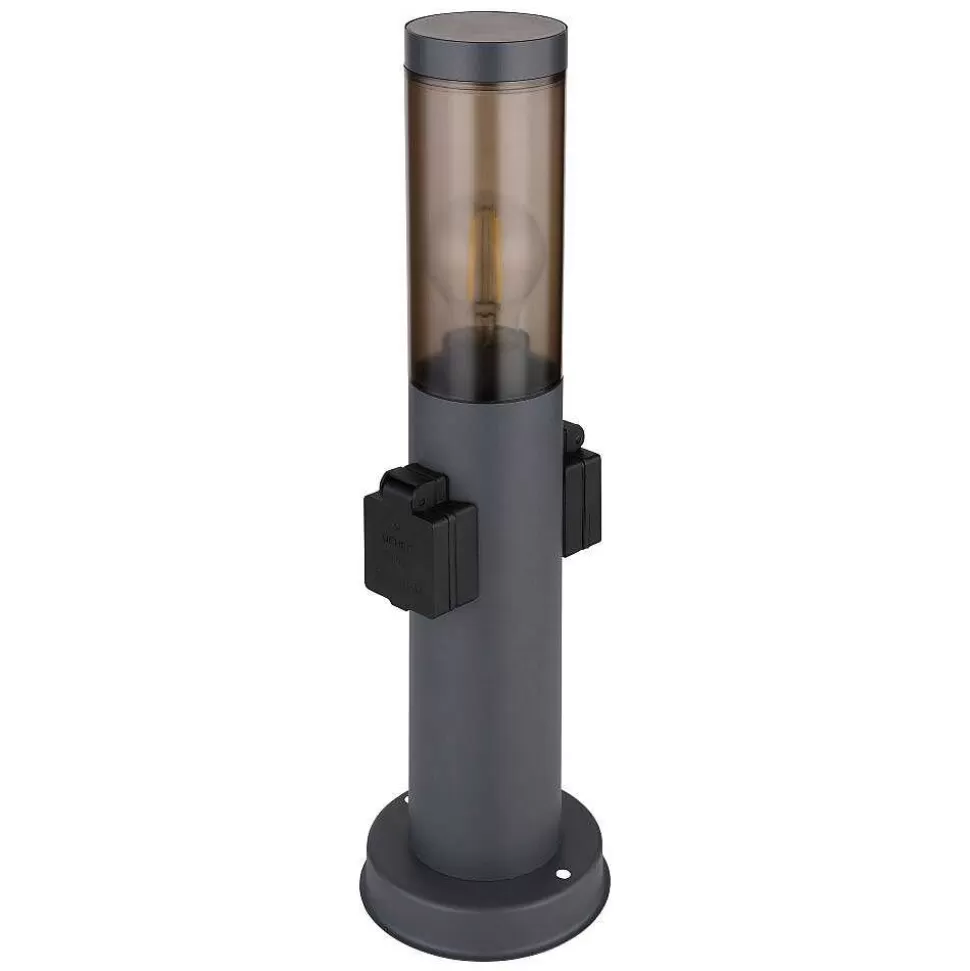 Luminaires Globo Lighting Luminaires Extérieurs Avec Prise>Borne Lumineuse Globo Boston Anthracite, 1 Lumiere