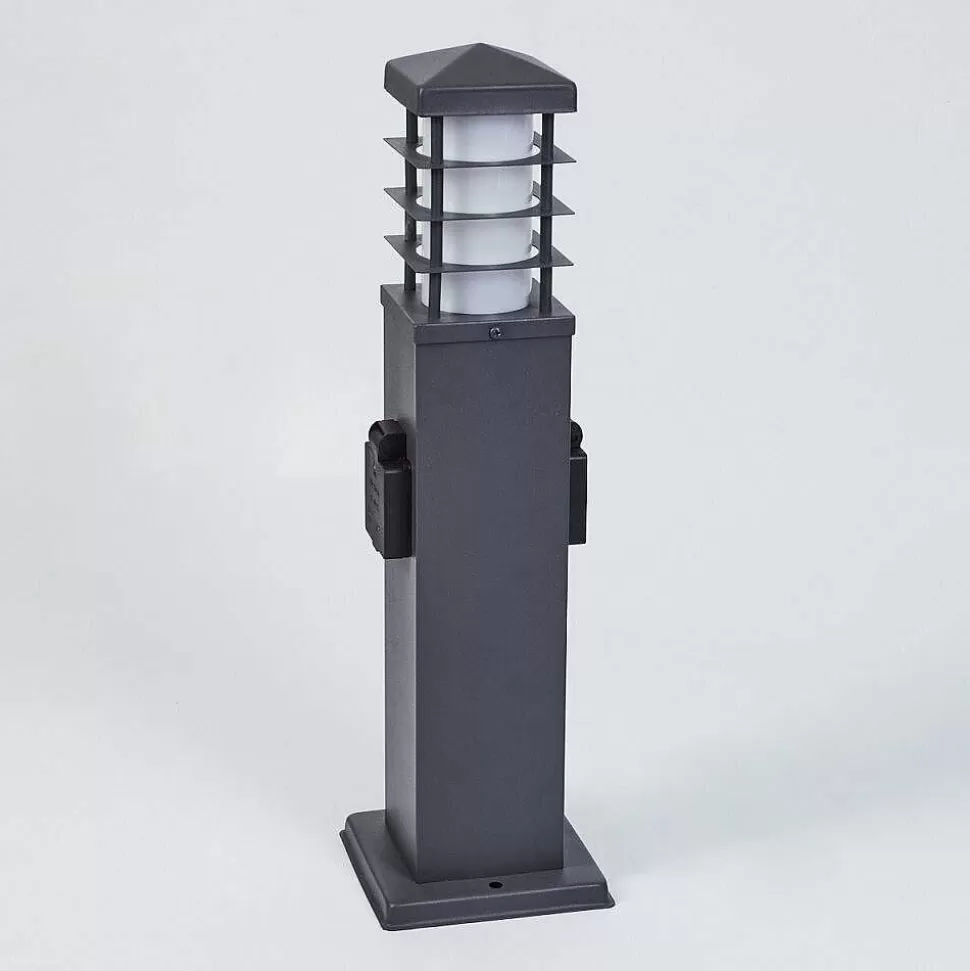 hofstein Luminaires Extérieurs Avec Prise>Borne Lumineuse Habolale Gris, 1 Lumiere