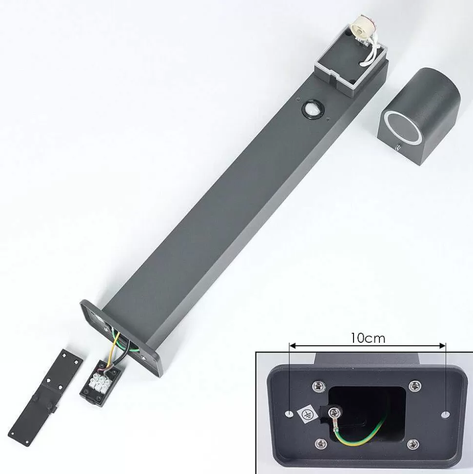 hofstein Lampes Extérieures Avec Detecteur>Borne Lumineuse Kingstown Anthracite, 1 Lumiere, Detecteur De Mouvement