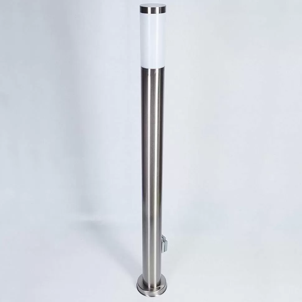 hofstein Luminaires Extérieurs Avec Prise>Borne Lumineuse Sessa Nickel Mat, 1 Lumiere