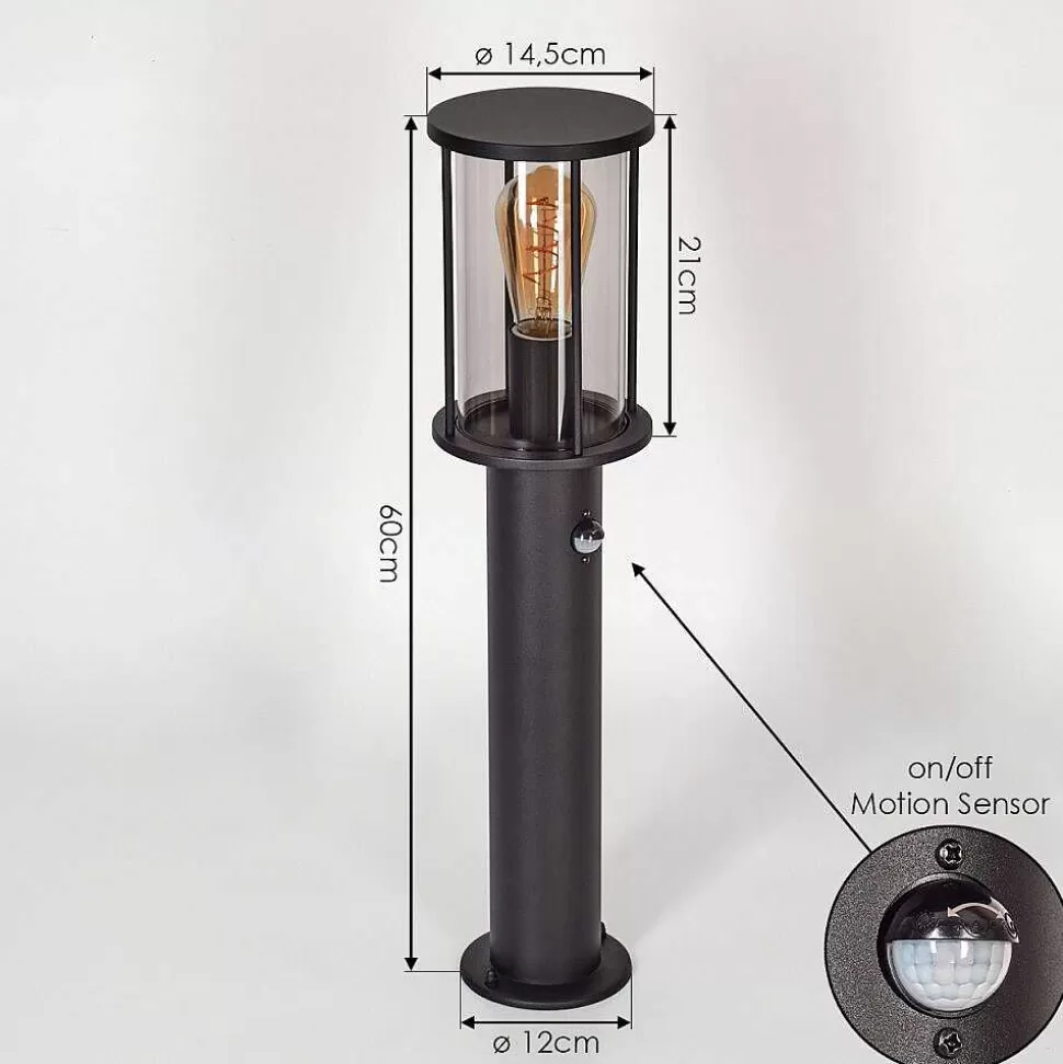 hofstein Lampes Extérieures Avec Detecteur>Borne Lumineuse Sumalao Noir, 1 Lumiere, Detecteur De Mouvement
