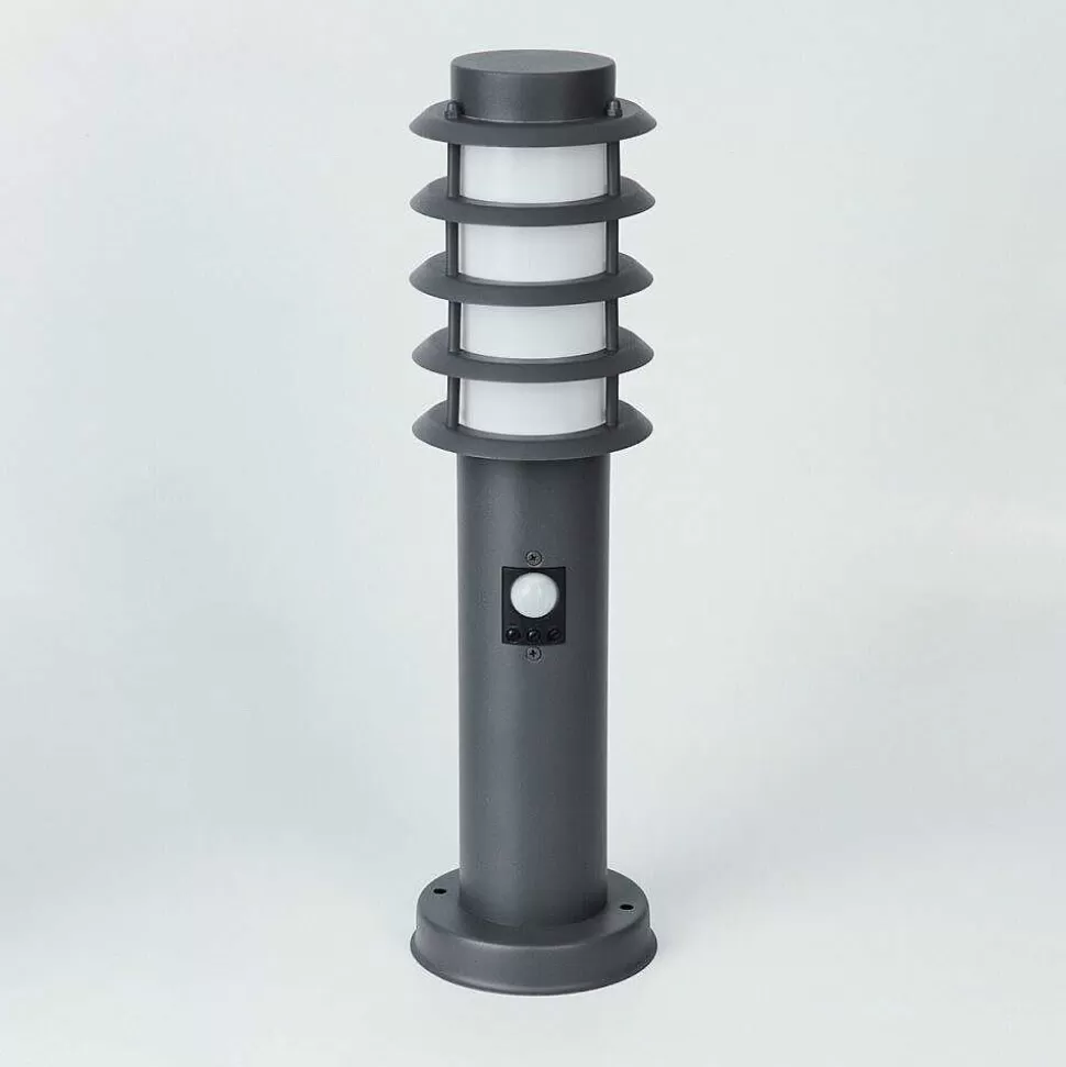 hofstein Lampes Extérieures Avec Detecteur>Borne Lumineuse Tunes Anthracite, 1 Lumiere, Detecteur De Mouvement