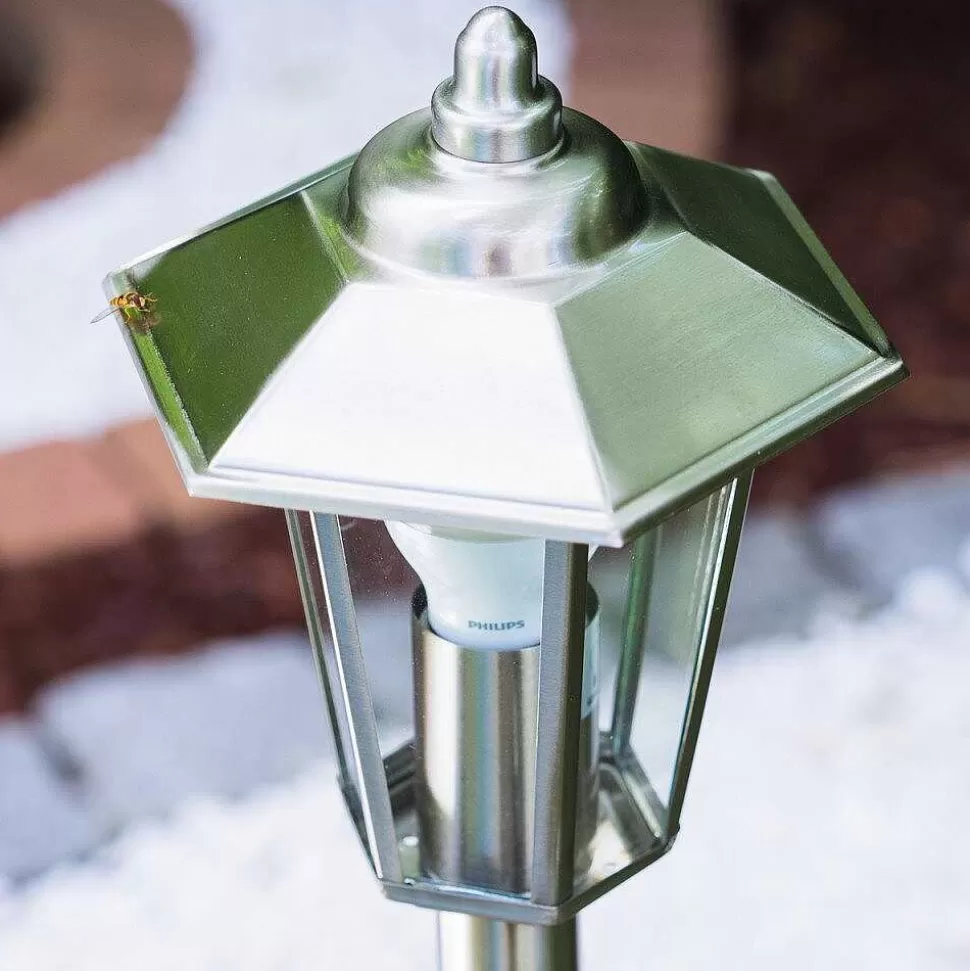 hofstein Balises Lumineuses>Éclairage De Chemin Moskau Acier Inoxydable, 1 Lumiere