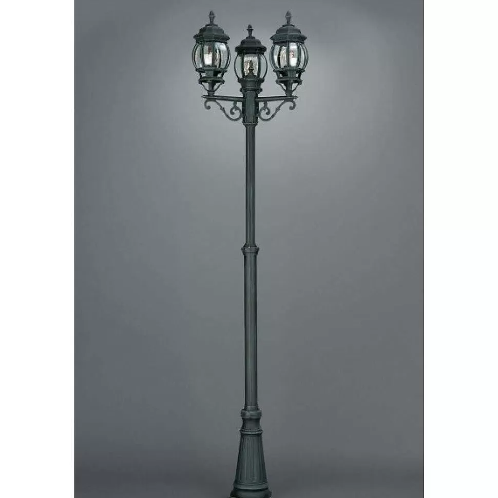 hofstein Luminaires Rustiques>Kobe Reverbere Vert, Noir, 3 Lumieres