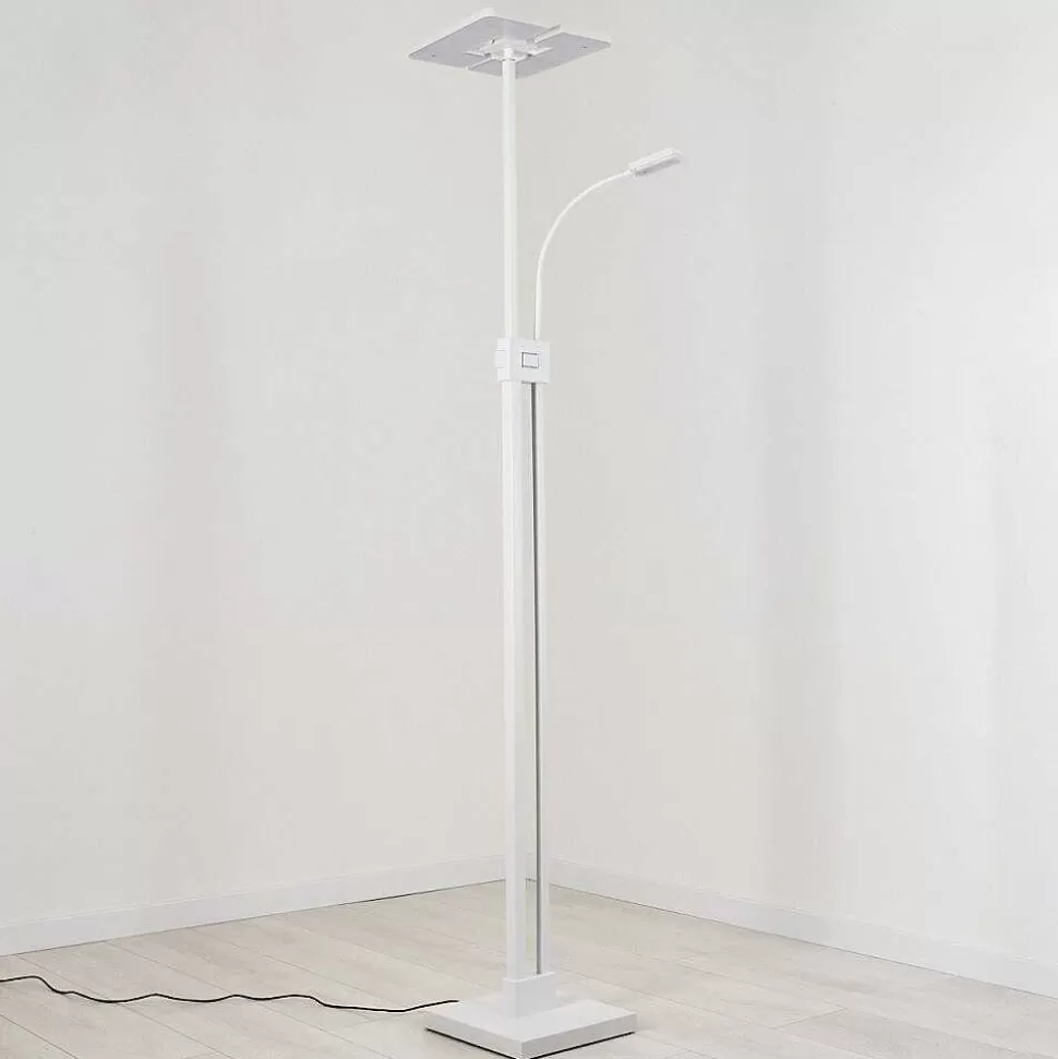 hofstein Lampadaires Et Lampadaires A Vasque>Lampadaire A Vasque Janze Led Blanc, 2 Lumieres