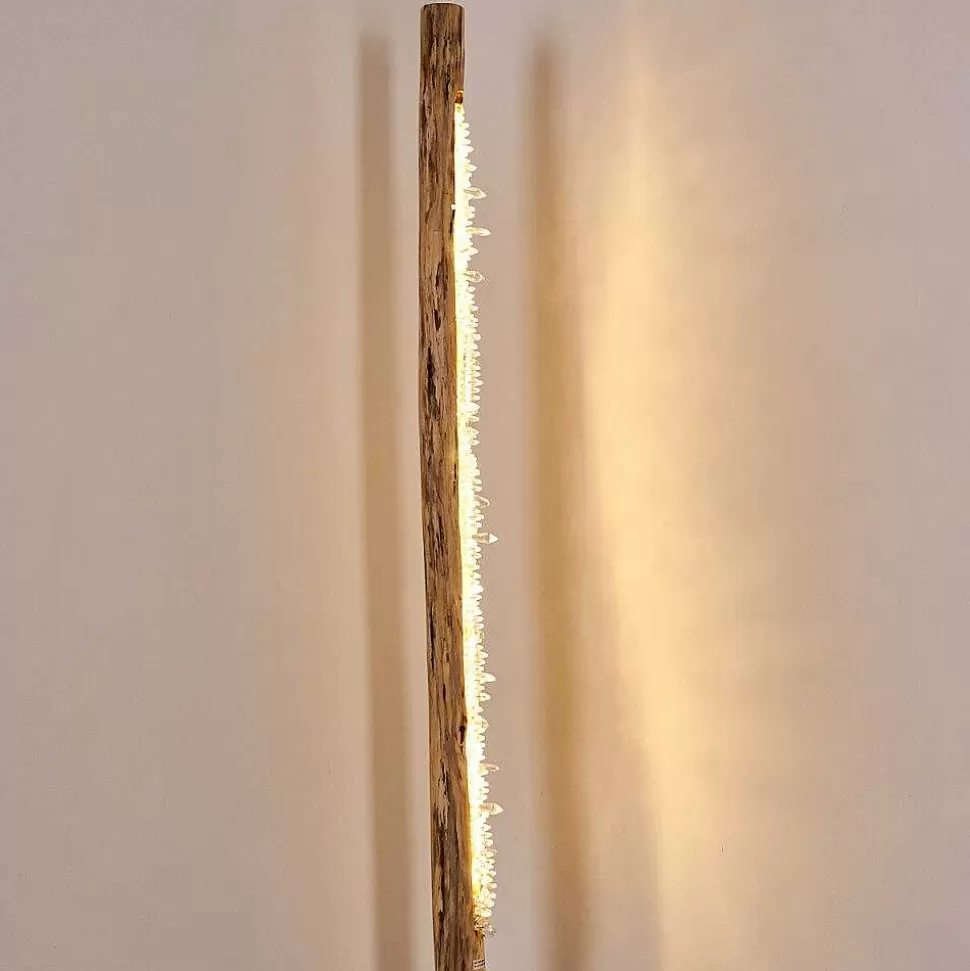 hofstein Lampadaires Et Lampadaires A Vasque>Lampadaire Bansberia Led Bois Clair, Noir, 1 Lumiere