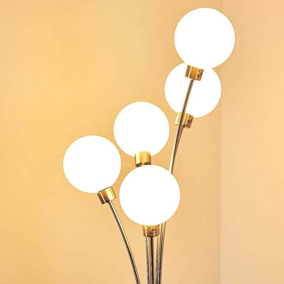 hofstein Lampadaires Et Lampadaires A Vasque>Lampadaire Bernado Nickel Mat, 5 Lumieres
