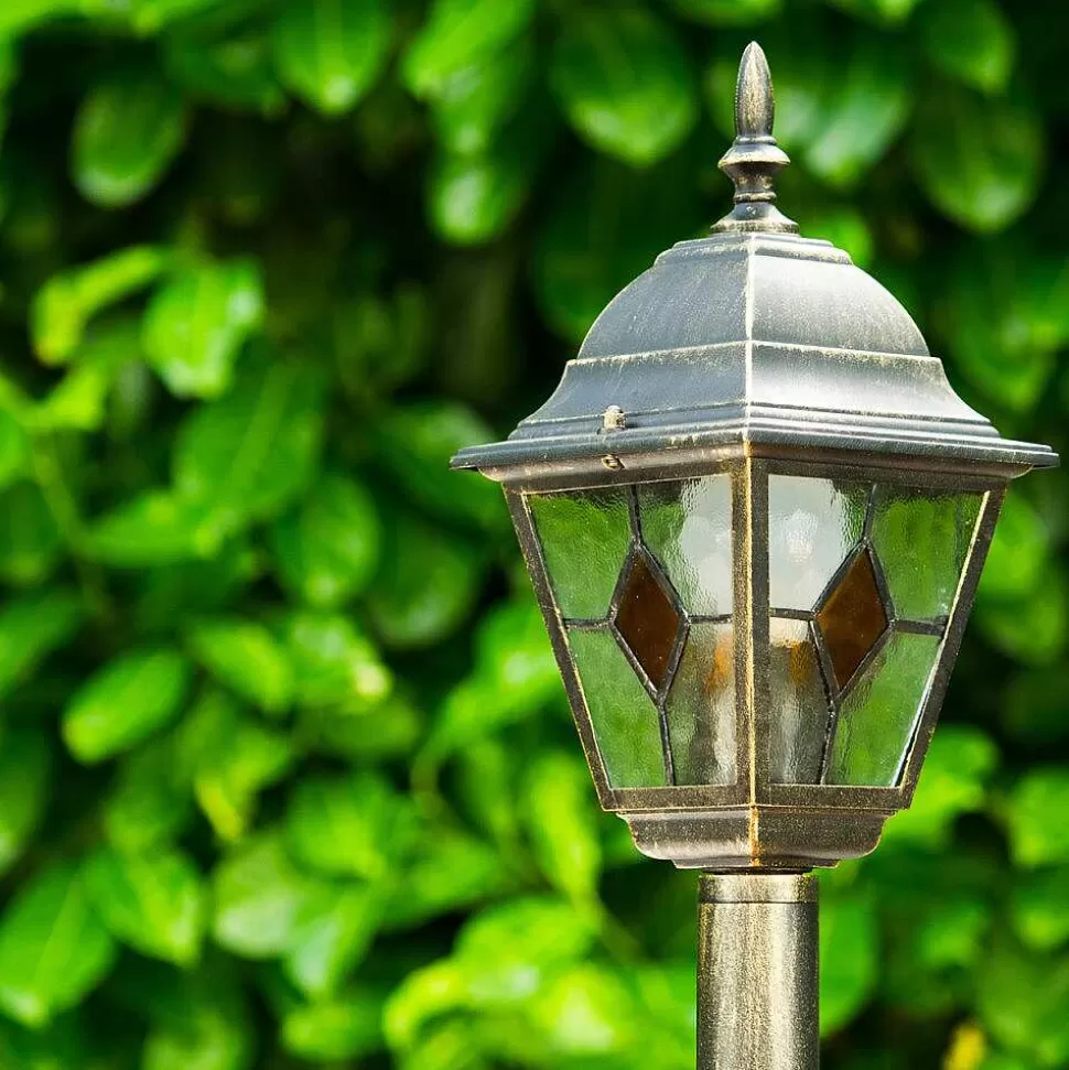 hofstein Balises Lumineuses>Lampadaire D'Exterieur Antibes Brun Dore, 1 Lumiere