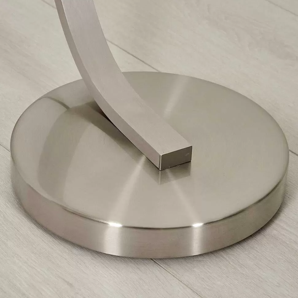 hofstein Lampadaires Et Lampadaires A Vasque>Lampadaire Kimbolton Led Nickel Mat, 1 Lumiere