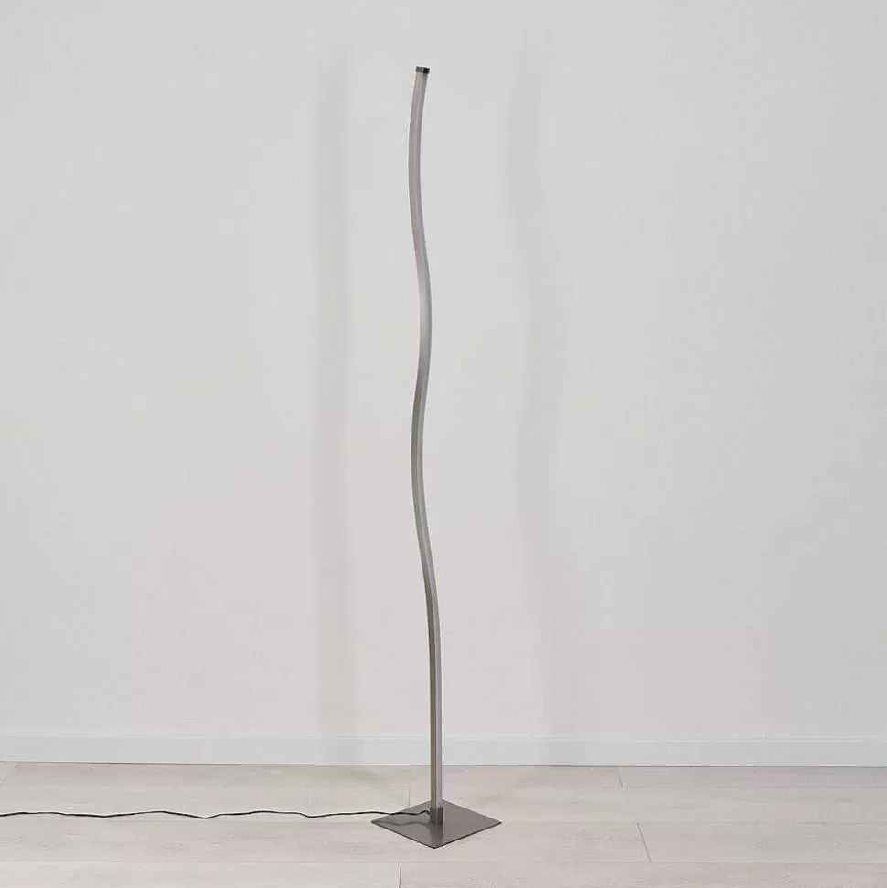 hofstein Lampadaires Et Lampadaires A Vasque>Lampadaire Soyo Led Nickel Mat, 1 Lumiere