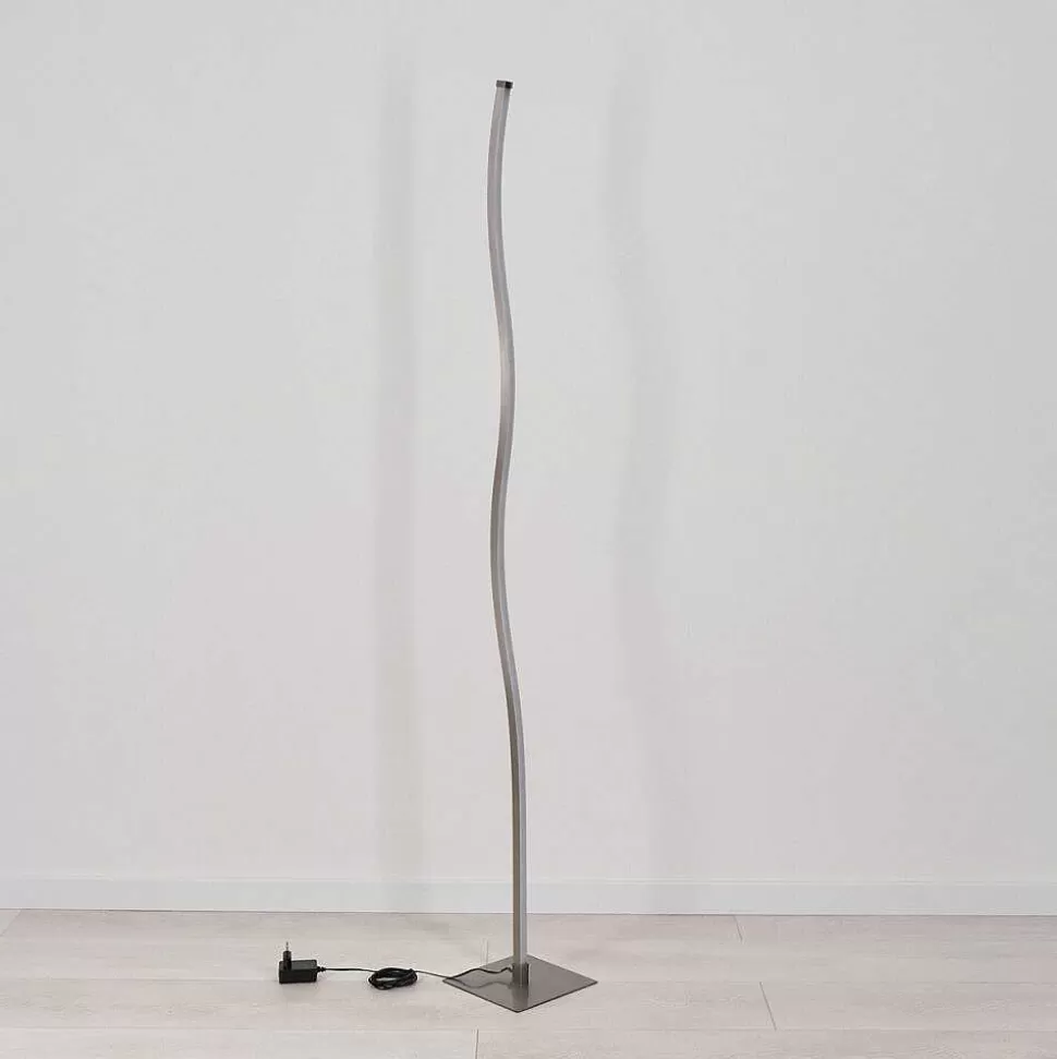 hofstein Lampadaires Et Lampadaires A Vasque>Lampadaire Soyo Led Nickel Mat, 1 Lumiere