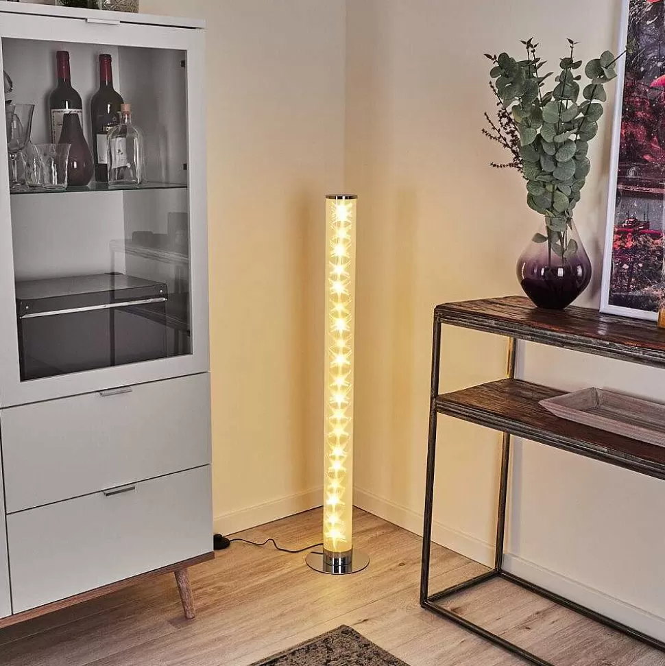 hofstein Lampadaires Et Lampadaires A Vasque>Lampadaire Tumurora Led Chrome, 1 Lumiere, Telecommandes