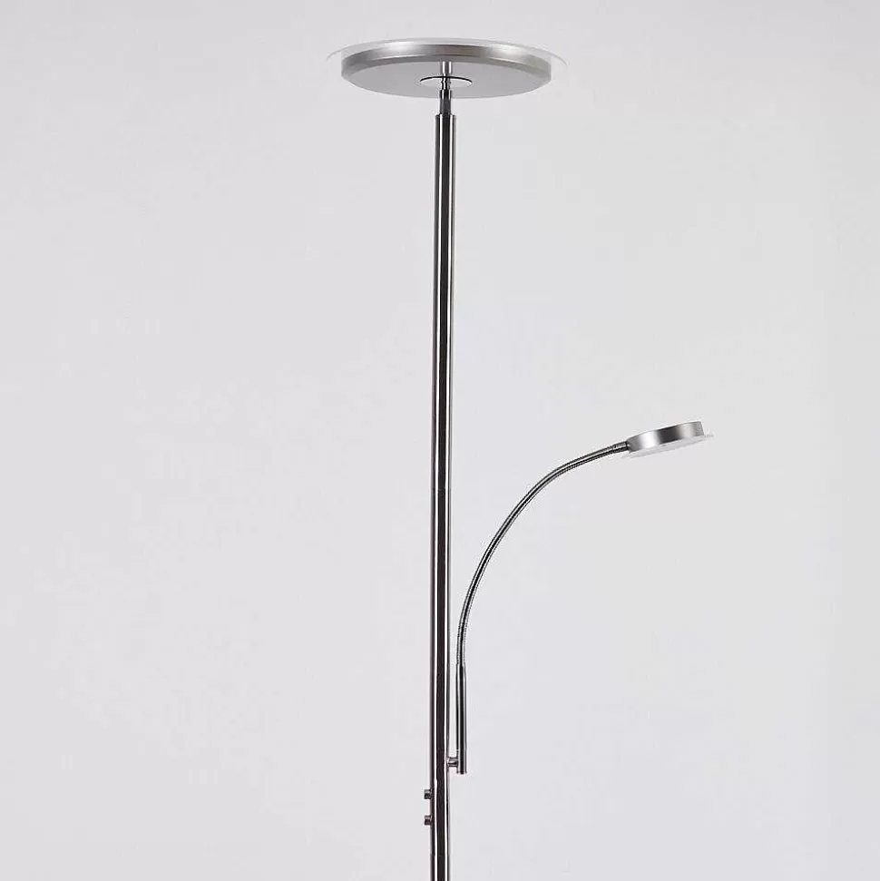 hofstein Lampadaires Et Lampadaires A Vasque>Lampadaire Wonsbek Led Nickel Mat, 2 Lumieres