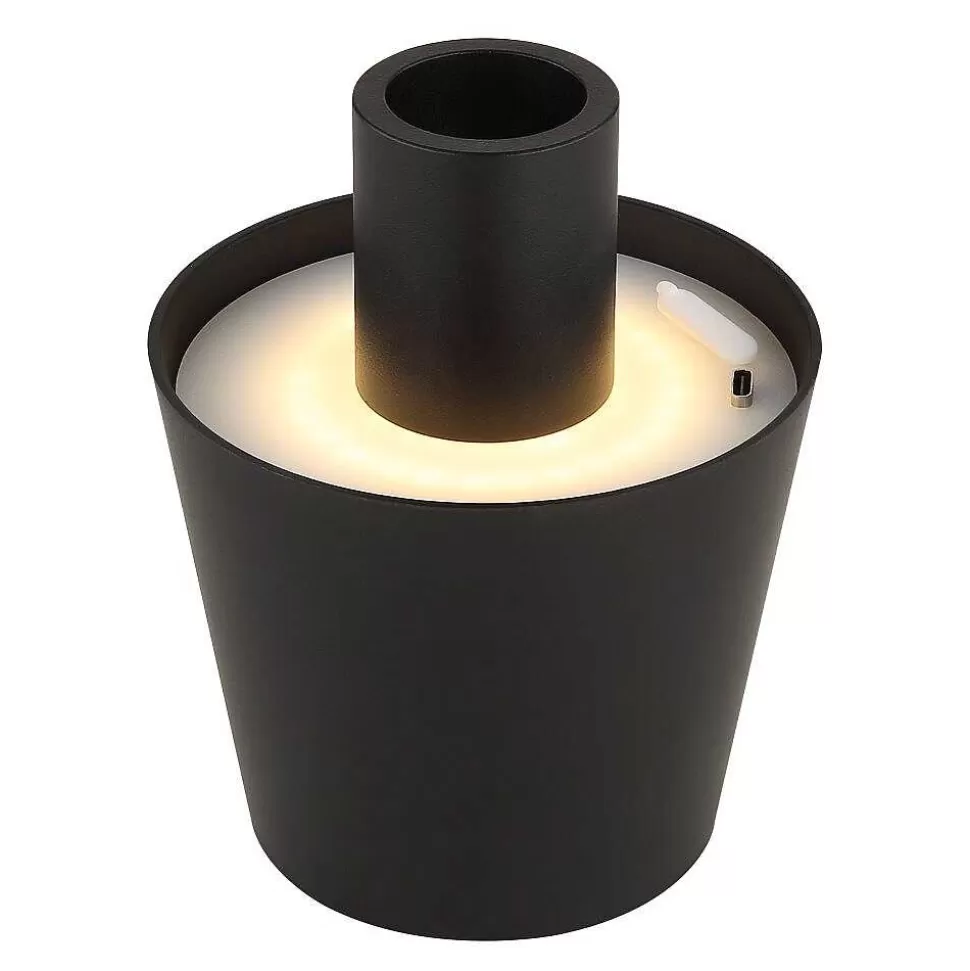 Luminaires Globo Lighting Lampes Rechargeables Et Lampes À Piles>Lampe A Poser Globo Vannie Led Noir, Blanc, 1 Lumiere