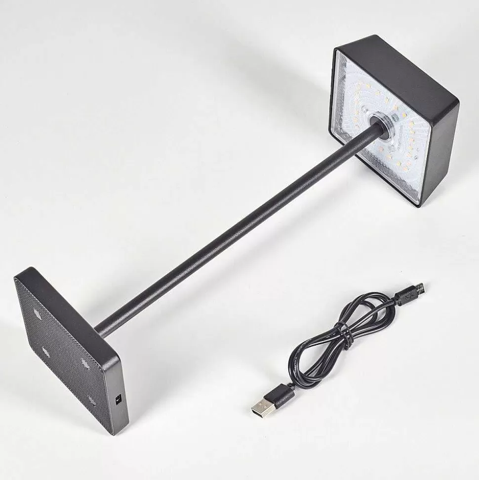 hofstein Lampes Rechargeables Et Lampes À Piles>Lampe De Table Algeraz Led Noir, 1 Lumiere