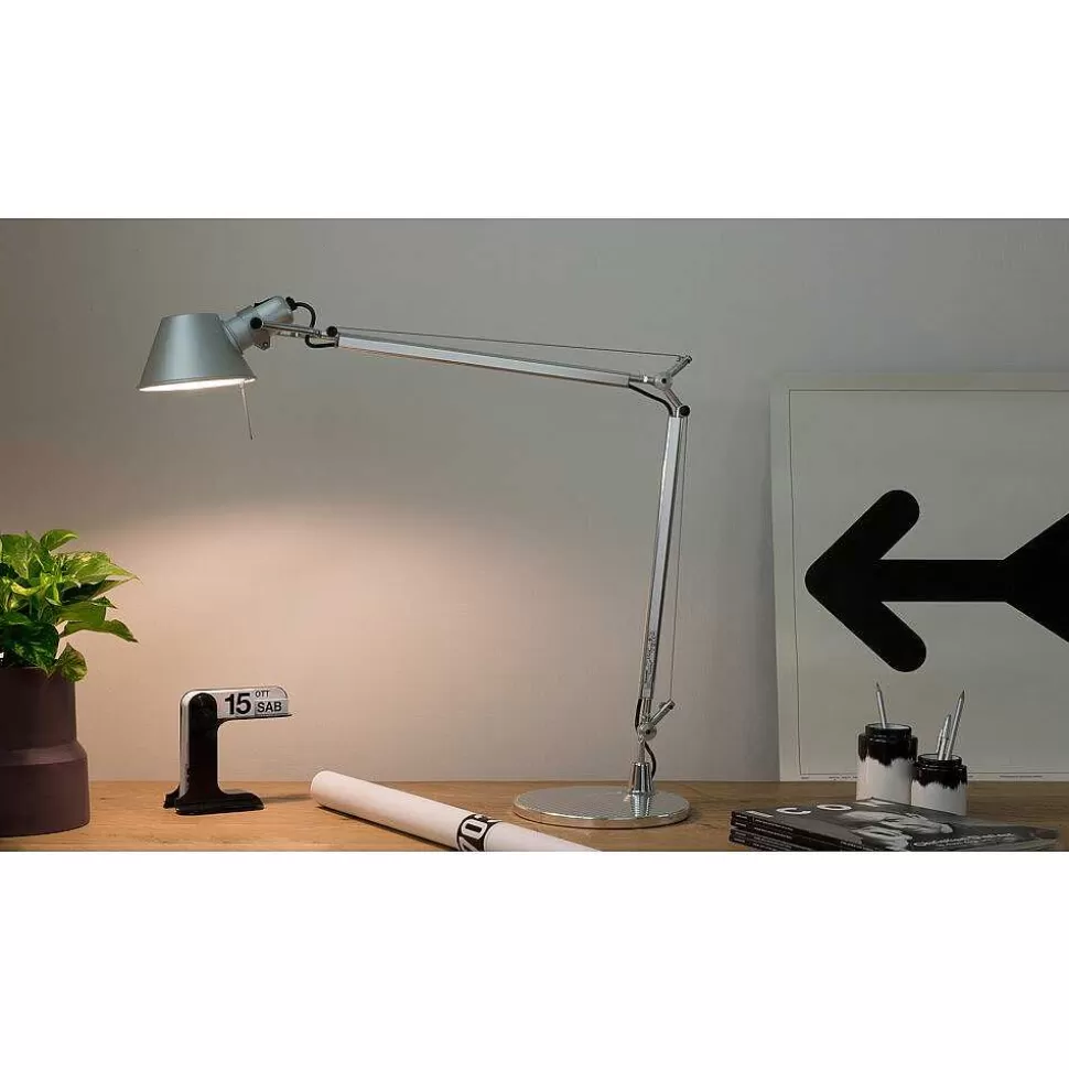 Luminaires Artemide Lampes Designers>Lampe De Table Artemide Tolomeo Aluminium, 1 Lumiere