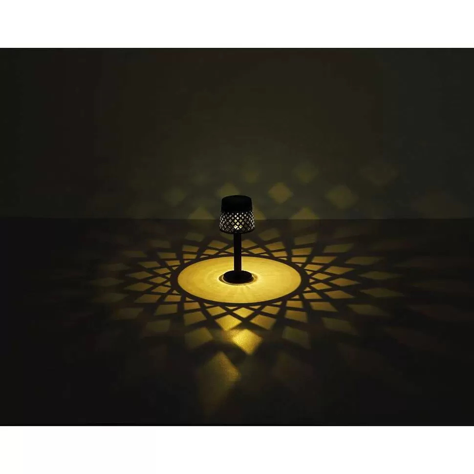 Luminaires Globo Lighting Lampes Rechargeables Et Lampes À Piles>Lampe De Table Globo Solar Led Noir, Transparent, 1 Lumiere