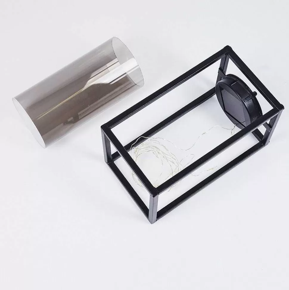 hofstein Lampes Rechargeables Et Lampes À Piles>Lampe Solaire Aracaju Led Noir, 30 Lumieres