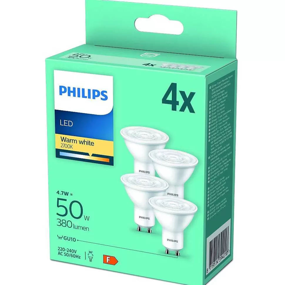 Luminaires Philips Ampoules Gu10>Led Gu10 4,7 Watt 2700 Kelvin 345 Lumen Philips