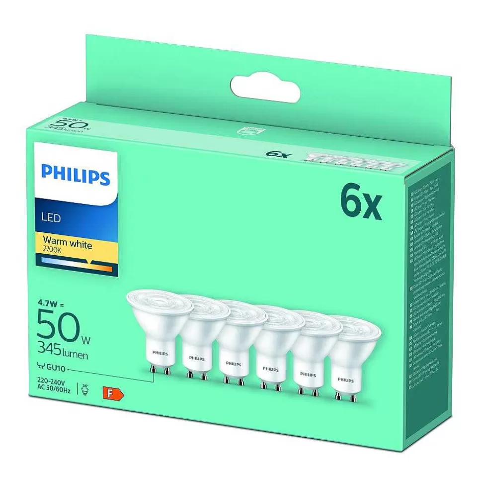 Luminaires Philips Ampoules Gu10>Led Gu10 4,7 Watt 2700 Kelvin 345 Lumen Philips