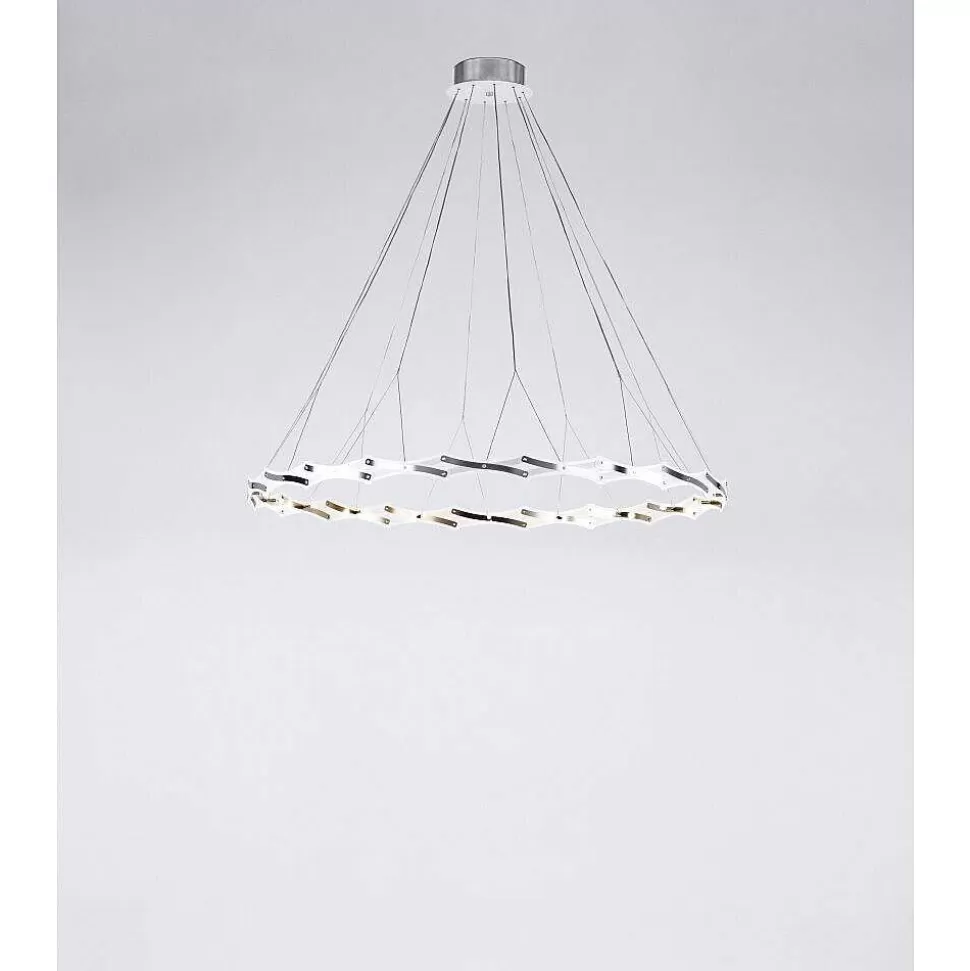 Luminaires Serien Lighting Lustres>Lustre Serien Lighting Zoom Led Acier Inoxydable, 1 Lumiere