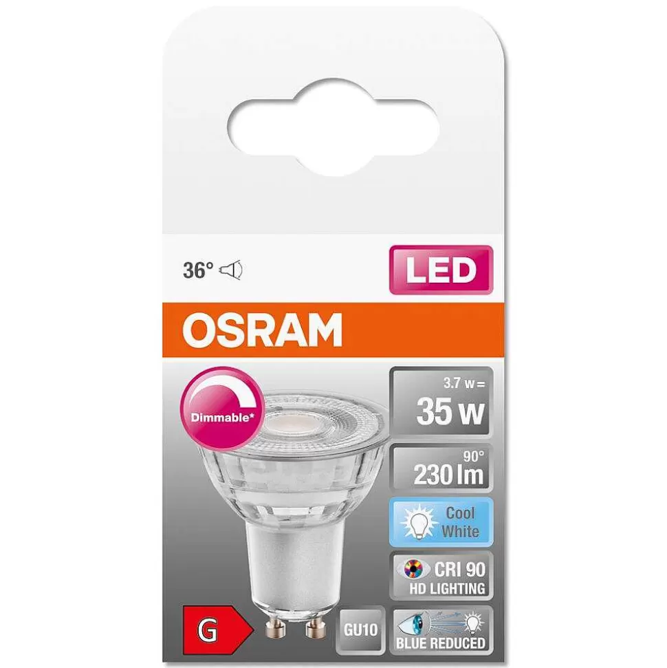 Luminaires Osram Ampoules Gu10>Osram Superstar Plus Led Gu10 3,7 Watt 4000 Kelvin 230 Lumen