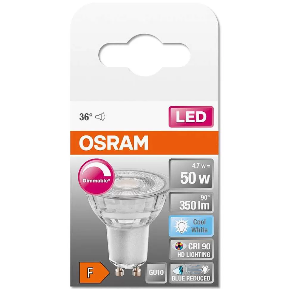 Luminaires Osram Ampoules Gu10>Osram Superstar Plus Led Gu10 4,7 Watt 4000 Kelvin 350 Lumen