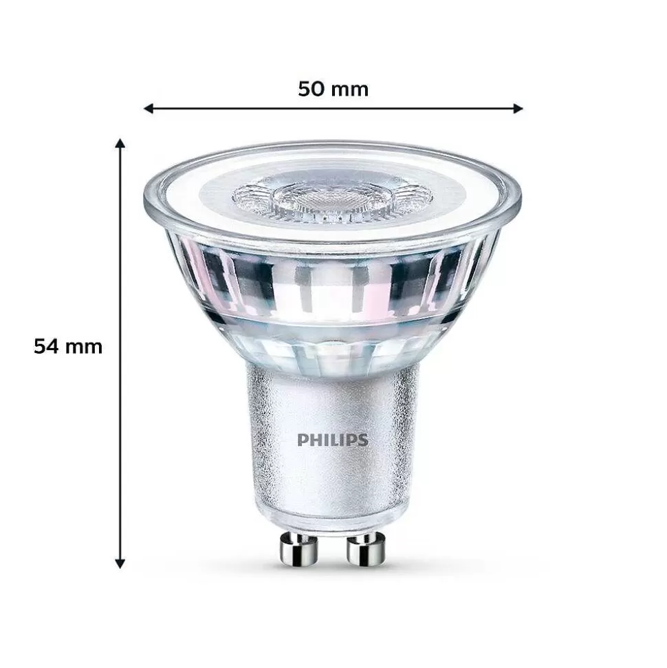 Luminaires Philips Ampoules Gu10>Philips Classic Lot De 6 Led Gu10 4,6 Watt 2700 Kelvin 355 Lumen