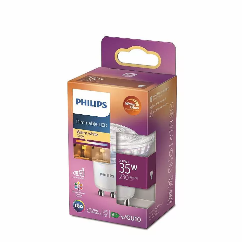 Luminaires Philips Ampoules Gu10>Philips Led Gu10 4 Watt 2200 - 2700 Kelvin 250 Lumen