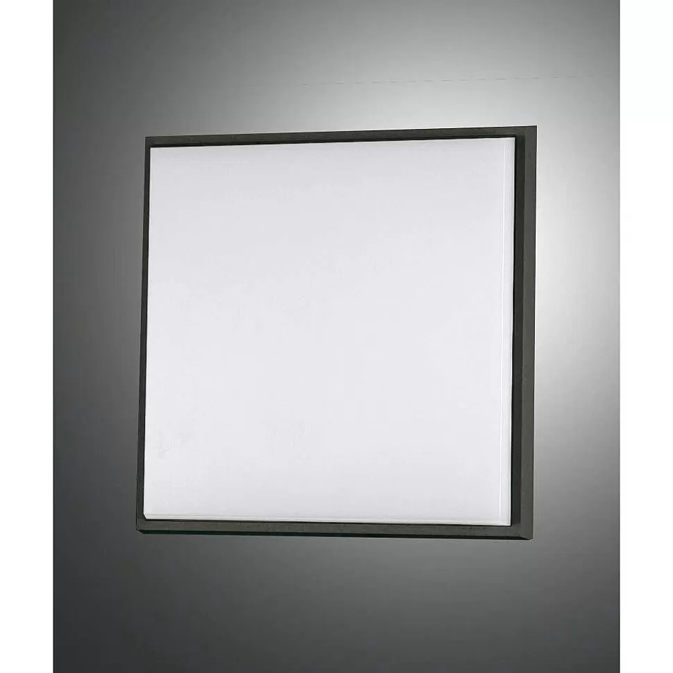 Luminaires Fabas Luce Plafonniers Extérieurs>Plafonnier D'Exterieur Fabas Luce Desdy Led Noir, 1 Lumiere