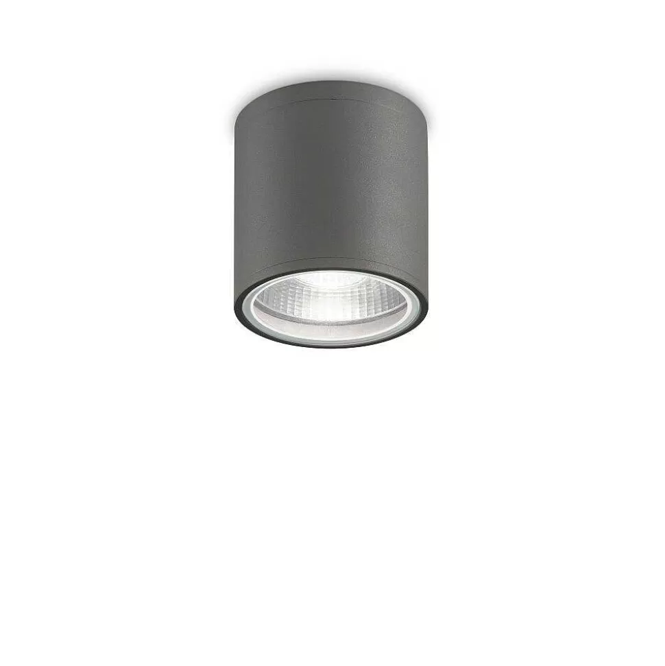 Luminaires Ideallux Plafonniers Extérieurs>Plafonnier Exterieur Ideallux Gun Anthracite, 1 Lumiere