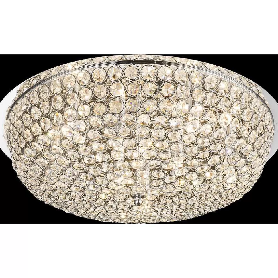 Luminaires Globo Lighting Luminaires Antiques>Plafonnier Globo Emilia Led Chrome, 8 Lumieres