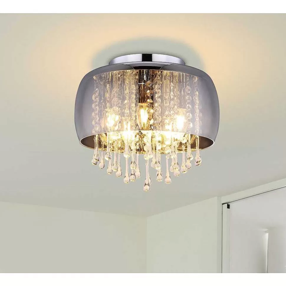 Luminaires Globo Lighting Luminaires Marocains>Plafonnier Globo Kalla Chrome, 5 Lumieres