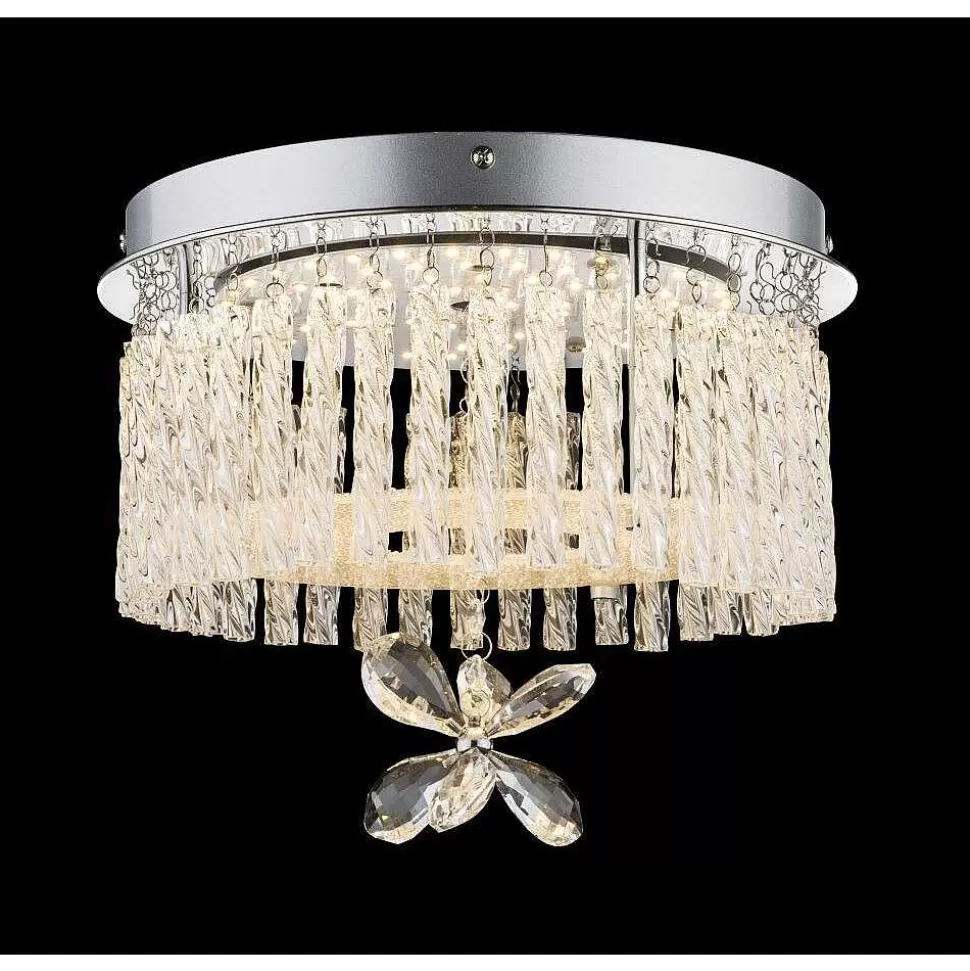 Luminaires Globo Lighting Luminaires Antiques>Plafonnier Globo Led Chrome, 1 Lumiere