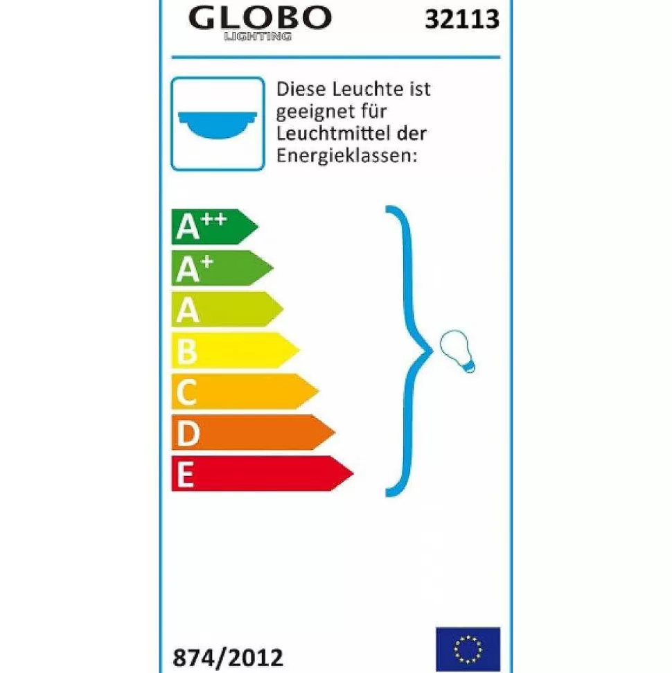 Luminaires Globo Lighting Plafonniers Extérieurs>Plafonnier Globo Vranos Acier Inoxydable, Argente, Blanc, 3 Lumieres