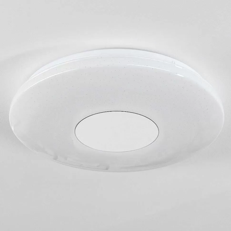 hofstein Lampes Extérieures Avec Detecteur>Plafonnier Lumsden Led Blanc, 1 Lumiere, Detecteur De Mouvement