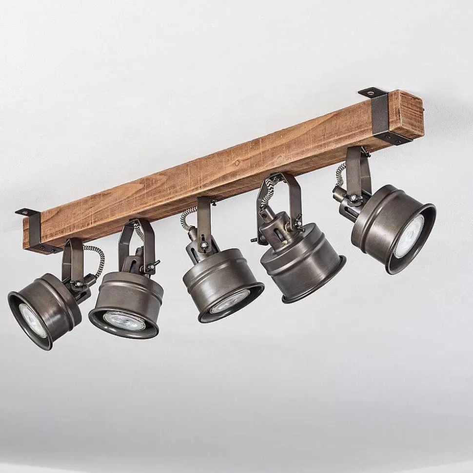 hofstein Luminaires Rustiques>Plafonnier Pehefito Brun, Noir, 5 Lumieres