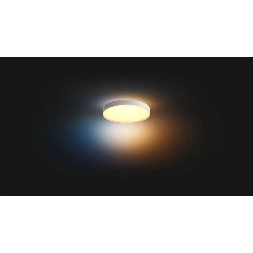 Luminaires Philips Philips Hue>Plafonnier Philips Hue Enrave Led Blanc, 1 Lumiere, Telecommandes