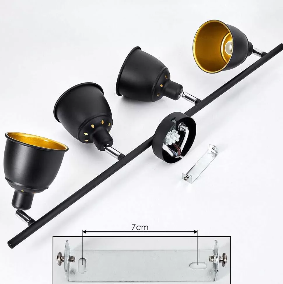 hofstein Lampes Industrielles>Plafonnier Pistrino Chrome, Noir, 4 Lumieres