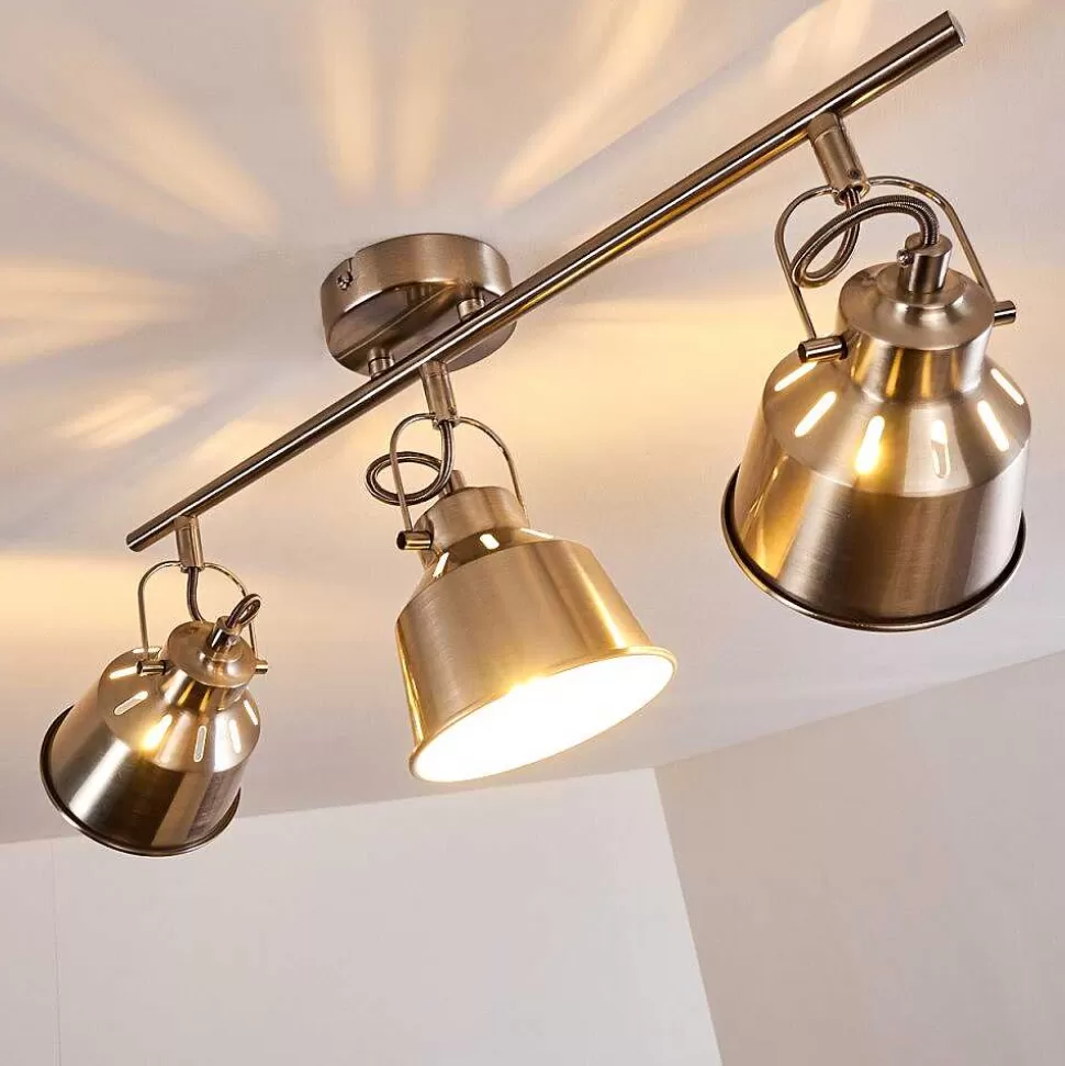 hofstein Lampes Industrielles>Plafonnier Safari Chrome Brosse, 3 Lumieres