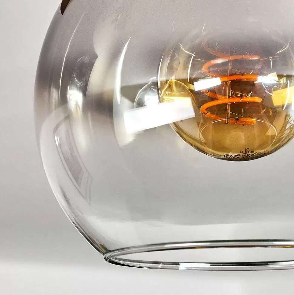 hofstein Lampes En Verre Fume>Plafonnier Verre 15Cm Montgomery Ecru, Noir, 3 Lumieres