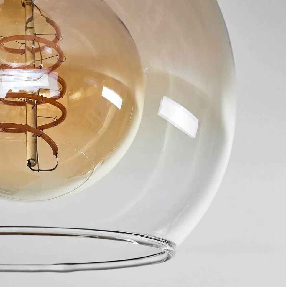 hofstein Lampes À Boules>Plafonnier Vouhet Brun, Couleur Bois, Noir, 4 Lumieres
