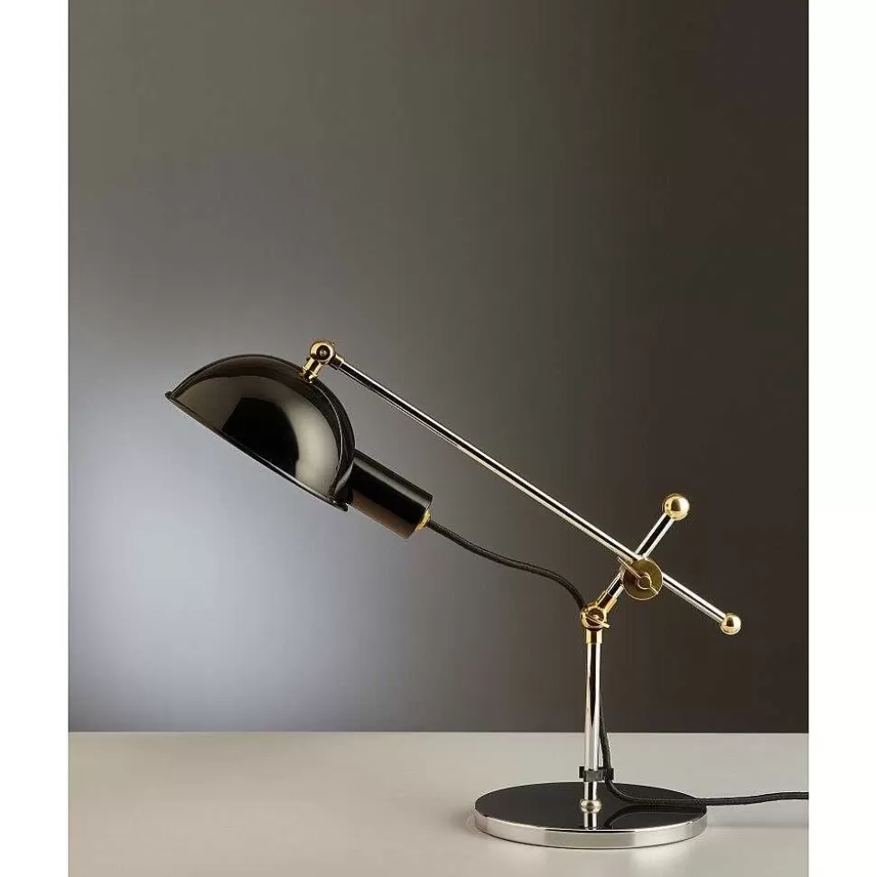 Luminaires Tecnolumen Lampes Designers>Sf 27 Tecnolumen Lampes De Table Chrome, Laiton, 1 Lumiere