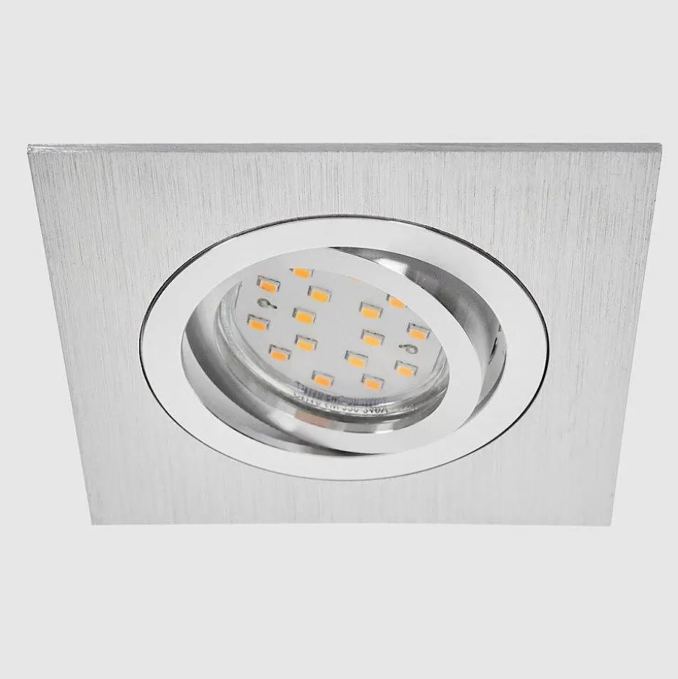 hofstein Luminaires Encastrés>Spot Encastrable Monthois Led Chrome, Nickel Mat, 1 Lumiere